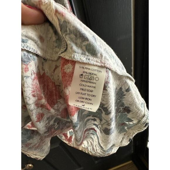 Peruvian Connection Floral Long Sleeve Button Baby Doll Dress Size Medium - Picture 6 of 9